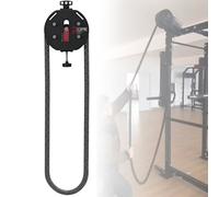 Sistem-a di Carrucole a Cavo Portatile, Supporto per Tamburo in Acciaio su Supporto Verticale, Corda in Nylon a Circuito Chiuso, Corda Infinita per Palestra in Casa Red