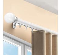 Sistem Di Binari Per Tende, Binario A Soffitto Da 70 A 600 Cm Con Staffe, Perfetto Per La Privacy In Stanze Aperte, Set Di Bastone Decorativi Per Tenda(White,13.1FT/400CM)