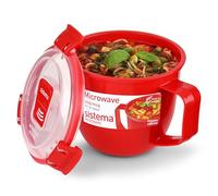 Sistema 1142 Tazza Polipropilene con Coperchio, 0.585 lt, Rosso, 565 ml