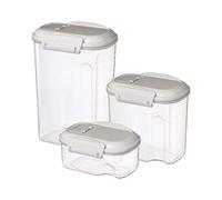 Sistema 1223 Bake It Collection, confezione da 3 pezzi, in plastica, trasparente/bianco