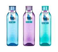 Sistema 890 Quadrato Acqua Bottiglia 1 L Hydrate Twist Cappello Urto Resistente