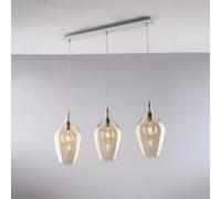 Lampadario Binario Contemporaneo Ares Ambra 3 Luci E27