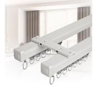 Sistema a binario doppio - Divisore in alluminio per montaggio a parete/soffitto con staffe per casa e ufficio - Sk, soluzione facile da inserire per stanza separata