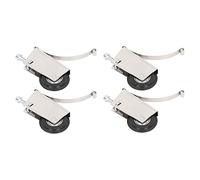 Sistema a camma per porta scorrevole, 4 pezzi, in acciaio inox, silenzioso, con cuscinetti resistenti, ruota di 40 mm di diametro per porte scorrevoli in vetro, armadio e porta della cucina, con molla