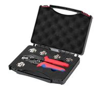 Sistema A Pulsante Attrezzo Per Crimpare Kit, 5 Mascelle Crimper Portatile | For Collegamenti Elettrici, Crimpatura Terminali, Cablaggio Solare, 03H 02C 06WF 2546B, Intercambiabile, Rilascio A Pulsante