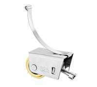 Sistema a rulli a doppia ruota 2 pezzi in acciaio inossidabile puleggia for porta della doccia binario di guida ruota hardware for mobili e rullo scorrevole for finestra(40x40x20mm black)