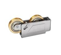 Sistema a rulli a doppia ruota Puleggia for porta scorrevole in plastica in acciaio, rullo for finestra in lega di alluminio, ruota in ottone silenziato, parte hardware for la casa(Double wheel 1pcs)