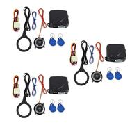 Sistema Allarme Auto Antifurto 3 Set di allarme for auto Smart RFID Spingere il pulsante arresto avvio del motore Immobilizzatore accensione con telecomando senza chiave 12V