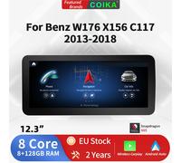 Sistema Android 12.3 ''Car GPS Navi Screen per Mercedes A CLA GLA W176 C117 X156 WIFI USB BT Google Wireless Auto Carplay