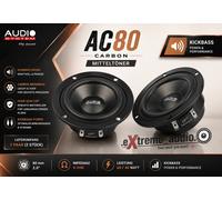 Sistema audio AC80 CARBON midrange 80 mm altoparlante 60 watt - 1 paio