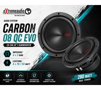 Sistema audio CARBON 08 QC EVO subwoofer 20 cm (8") woofer basso 280 Watt