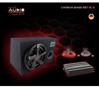 Sistema audio CARBON BASS-SET-12 subwoofer + amplificatore 4 canali + set cavi