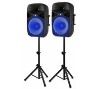 Sistema Audio Vonyx VPS152A 500W RMS Bluetooth USB LED Microfono Treppiedi
