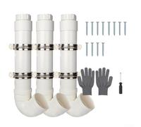 Sistema automatico di alimentazione per polli con tubi in PVC per pollame resistente design appeso colore bianco lunghezza tubo 49 cm kit completo (3 set)