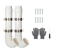 Sistema automatico di alimentazione per polli con tubi in PVC per pollame resistente design appeso colore bianco lunghezza tubo 49 cm kit completo (2 set)