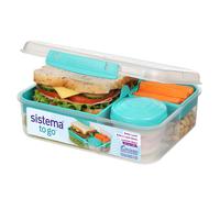 Sistema Bento Box TO GO | Portapranzo con vasetto per yogurt/ 1.65 L Verde Menta