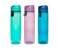 SISTEMA Borraccia Flip Top, Tritan, Trasparente, Lt 1