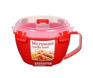 Sistema Bowl Ciotola per Noodle, 940 ml Rosso/Trasparente, Plastic