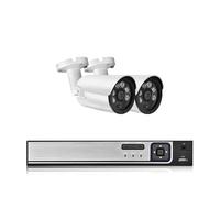 Sistema CCTV 8MP 8CH NVR AI con Visione Notturna Colorata 4K Poe Kit di videosorveglianza Impermeabile for Esterni Set di telecamere di Sicurezza(None,4CH NVR And 2PCS)