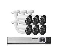 Sistema CCTV 8MP 8CH NVR AI con Visione Notturna Colorata 4K Poe Kit di videosorveglianza Impermeabile for Esterni Set di telecamere di Sicurezza(None,8CH NVR And 6PCS)