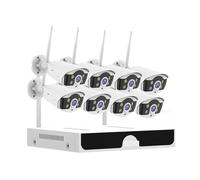 Sistema CCTV WiFi da 3 MP e 5 MP, Sistema di telecamere di Sicurezza NVR da 10 canali, Audio bidirezionale, telecamere IP for Esterni, Kit di videosorveglianza(2T,10CH 5MP 8 Cameras)