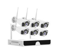 Sistema CCTV WiFi da 3 MP e 5 MP, Sistema di telecamere di Sicurezza NVR da 10 canali, Audio bidirezionale, telecamere IP for Esterni, Kit di videosorveglianza(2T,10CH 5MP 6 Cameras)