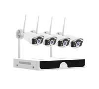 Sistema CCTV WiFi da 3 MP e 5 MP, Sistema di telecamere di Sicurezza NVR da 10 canali, Audio bidirezionale, telecamere IP for Esterni, Kit di videosorveglianza(None,10CH 3MP 4 Cameras)