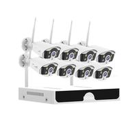 Sistema CCTV WiFi da 3 MP e 5 MP, Sistema di telecamere di Sicurezza NVR da 10 canali, Audio bidirezionale, telecamere IP for Esterni, Kit di videosorveglianza(None,10CH 3MP 8 Cameras)