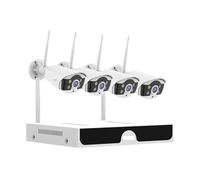 Sistema CCTV WiFi da 3 MP e 5 MP, Sistema di telecamere di Sicurezza NVR da 10 canali, Audio bidirezionale, telecamere IP for Esterni, Kit di videosorveglianza(2T,10CH 5MP 4 Cameras)