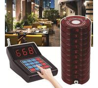 Sistema cercapersone for ristoranti, confezione da 10/20/30 cercapersone, 3 modalità di notifica, portata di 500 metri(10 pagers)