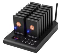 Sistema Cercapersone Ristorante 20 Pezzi Wireless 500m Vibrazione LED Buzzer