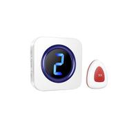 Sistema Cercapersone Wireless per Assistenti, Sistema di Allerta Infermieri con Pulsante SOS Impermeabile IP55 per Monitor per Anziani, Spina UE,