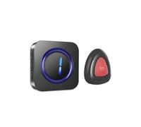 Sistema Cercapersone Wireless per Assistenti, Sistema di Allerta Infermieri con Pulsante SOS Impermeabile IP55 per Monitor per Anziani, Spina UE, Nero