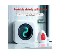 Sistema Cercapersone Wireless per Assistenti, Sistema di Allerta Infermieri con Pulsante SOS Impermeabile IP55 per Monitor per Anziani, Spina UE, Nero