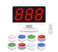 Sistema cicalino wireless a quiz, cicalini con telecomando, display LCD del tabellone segnapunti, 3 modalità di risposta, 4 indicatori di stato LED, per aule, feste, concorsi in ufficio