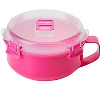 Sistema ciotola da colazione per microonde | Contenitore rotondo con coperchio | 850 ml | Senza BPA | Colori Assortiti | 1 pezzo