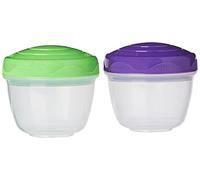 Sistema TO GO contenitori per yogurt | 150 ml | Vasetti piccoli per snack | Privi di BPA | Colori assortiti | 2 pezzi