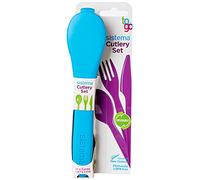 Sistema Cutlery Set TO GO | Set di posate da viaggio con coltello, forchetta e cucchiaio | Custodia resistente | Plastica senza BPA | Lavabile in lavastoviglie