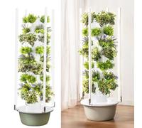 Sistema da giardino a torre idroponica, fioriera verticale con luce LED per erbe e verdure, sistema di coltivazione idroponica a 5 strati per giardino domestico