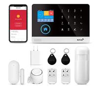 Sistema de Alarma WiFi 4G para la Seguridad del hogar, Alarma inalámbrica para el hogar, Kit de 8 Piezas con Sirena, sensores de Movimiento PIR, mandos a Distancia