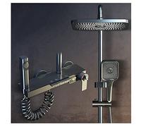 Sistema della doccia termostatica, display a temperatura, soffione con portatile, set di rubinetti per la doccia, soffione a pioggia con spray portatile, set di rubinetti della vasca, spruzzatore di