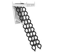 Sistema di abbassamento della scala retrattile elettrica for soffitta | Scale telescopiche for soppalco Gradini a forbice in metallo Montaggio a soffitto(70*90)