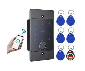Sistema di accesso MATHFEL Smart Lock con impronta digitale e RFID - Serratura elettronica per porta d'ingresso, IP66, codice e transponder, serratura elettrica per esterni, serratura automatica