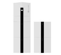 Sistema di accumulo Monofase Clivet Sinergy 51.20 da 20kWh composto da inverter ibrido CEC-S 5kW più 4 unità pacco batteria CEC-S B 5k da 5kWh per