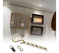 Sistema di aggancio per quadri Clip-Rail Gallery, Sistema for appendere guide for quadri in ottone, kit di ganci for catenelle for foto da 100 cm, 2-10 pezzi(10pcs)