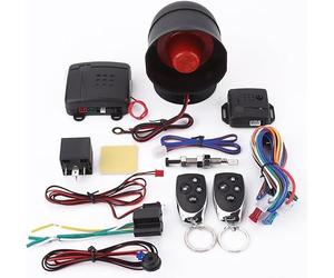 Sistema di Allarme Auto Universale, Kit Completo con 2 Telecomandi, Sirena e Sensore di Movimento, Chiusura Centralizzata