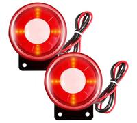 Sistema di allarme di sicurezza 120dB Sirena: 2 pezzi Allarme luminoso elettronico per casa, Mini allarme sonoro luminoso lampeggiante, Allarme elettronico 12V Mini-sirena per impianti di allarme