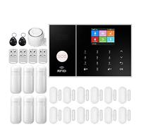 Sistema di allarme di sicurezza, di allarme sicurezza for casa GSM Wifi Tuya Smart Life App Control Allegle Alarming Kit con sensore della porta(Yellow)