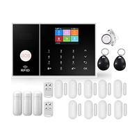 Sistema di allarme di sicurezza, GSM Allarme wifi di allarme semplicemente sicuro for la casa wireless Tuya Smart Home App Kit Securiti controllo(Chrome B)