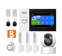 Sistema di allarme di sicurezza, Ys pg107. di allarme sicurezza Tuya Kit SmartLife APP Control con telecamera IP Auto Dial Motion Detector WI-FI Allarme intelligente domestico GSM(B 15000MAH)